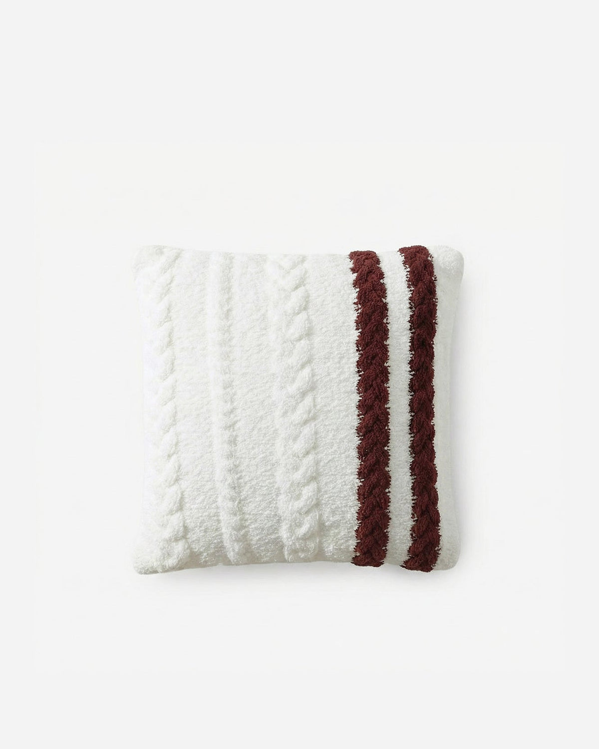 Snug Braided Two-Stripes Throw Pillow.
