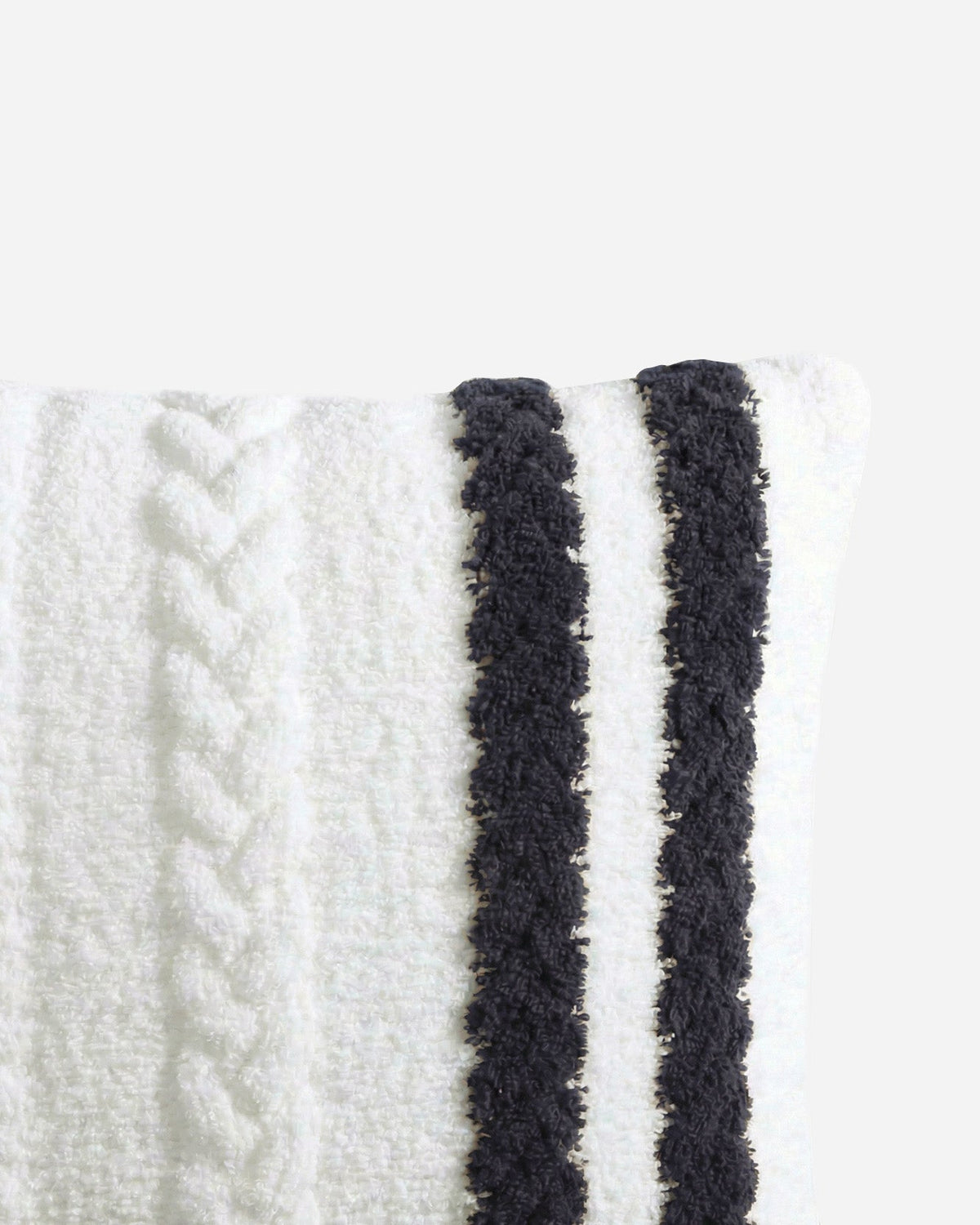 Snug Braided Two-Stripes Throw Pillow.