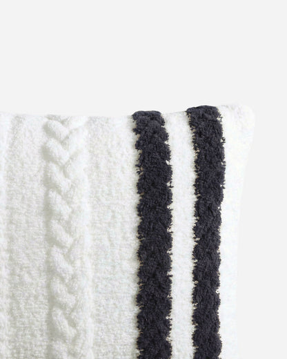 Snug Braided Two-Stripes Throw Pillow.