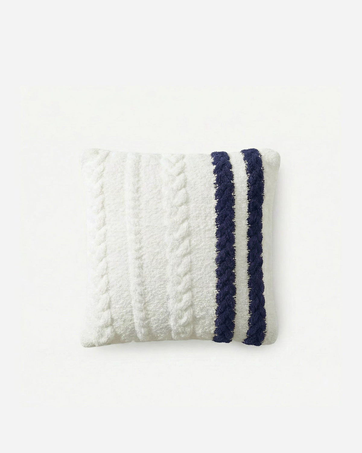 Snug Braided Two-Stripes Throw Pillow.