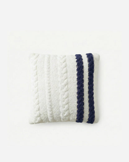 Snug Braided Two-Stripes Throw Pillow.