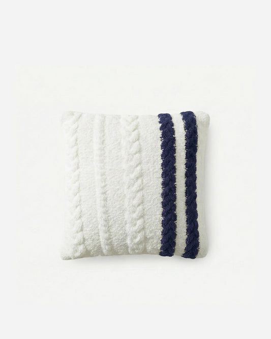 Snug Braided Two-Stripes Throw Pillow.