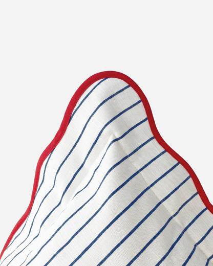 Coastal Americana Wavy Trim Throw Pillow.