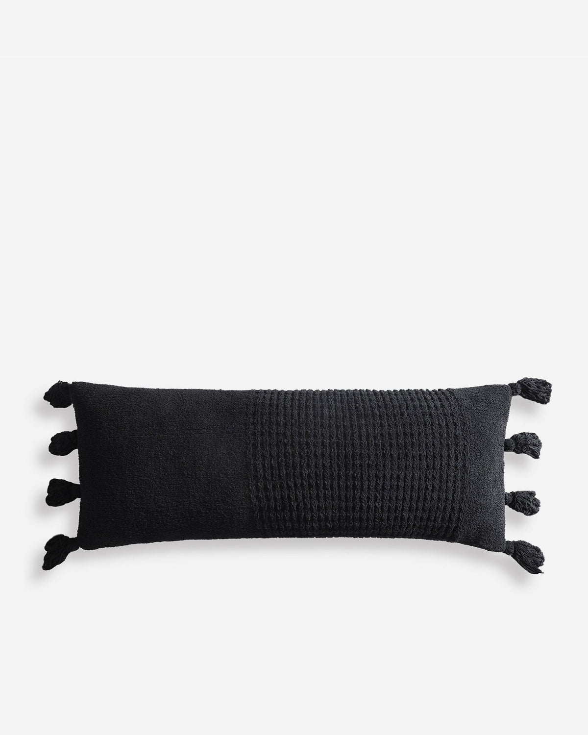 Braided Pom Pom Lumbar Pillow.