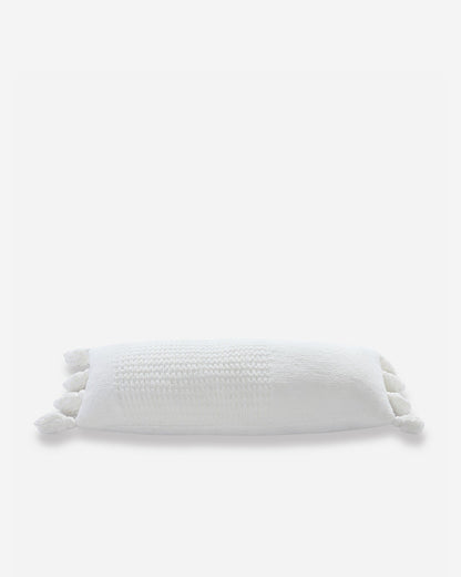 Braided Pom Pom Lumbar Pillow.
