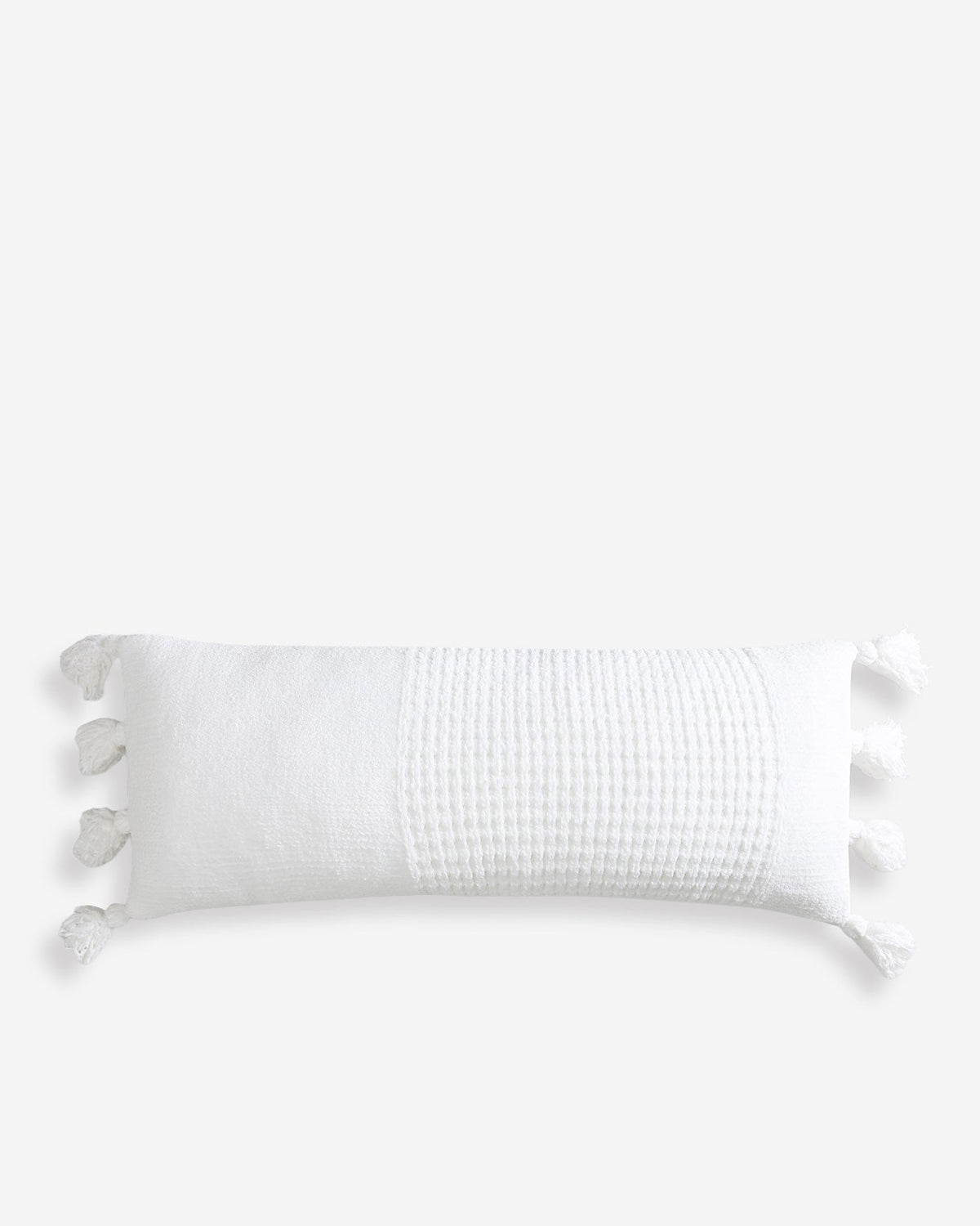Braided Pom Pom Lumbar Pillow.