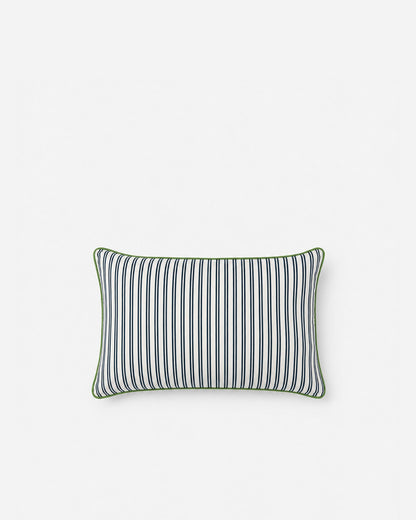 Striped Outdoor Small Lumbar Pillow.
