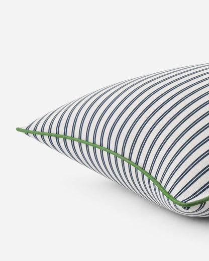 Striped Outdoor Small Lumbar Pillow.