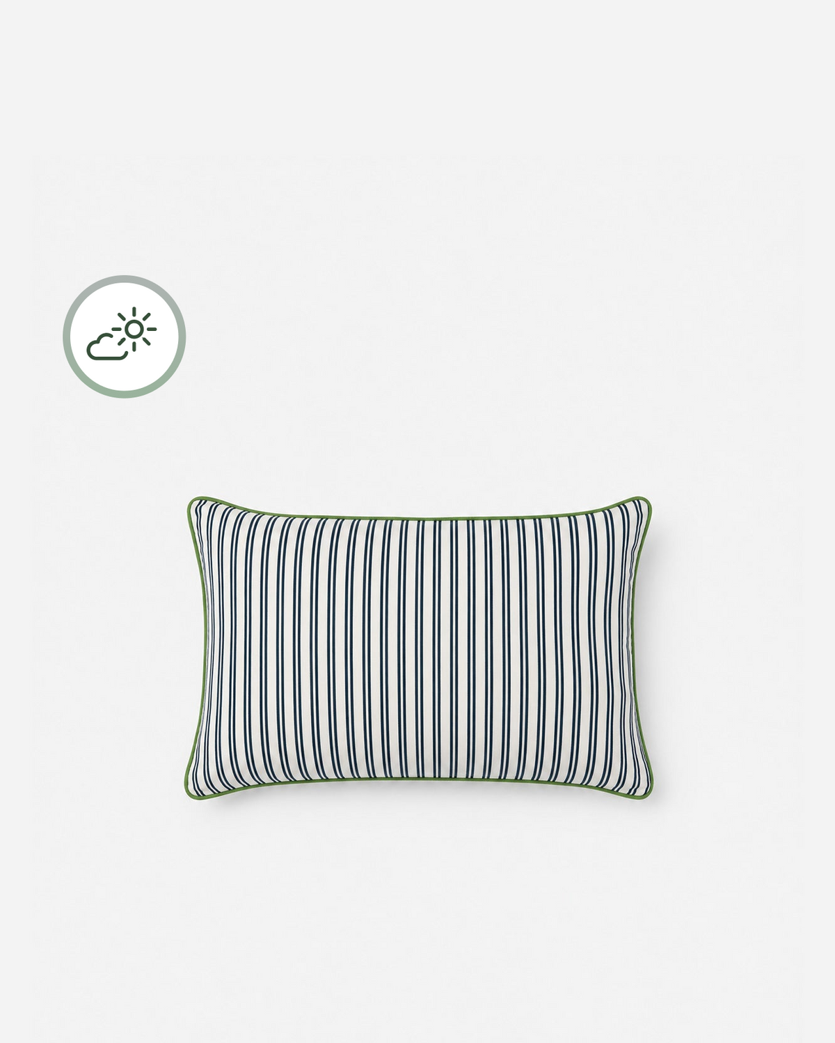 Striped Outdoor Small Lumbar Pillow.