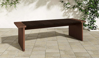 Merritt Outdoor Bench Dark Brown