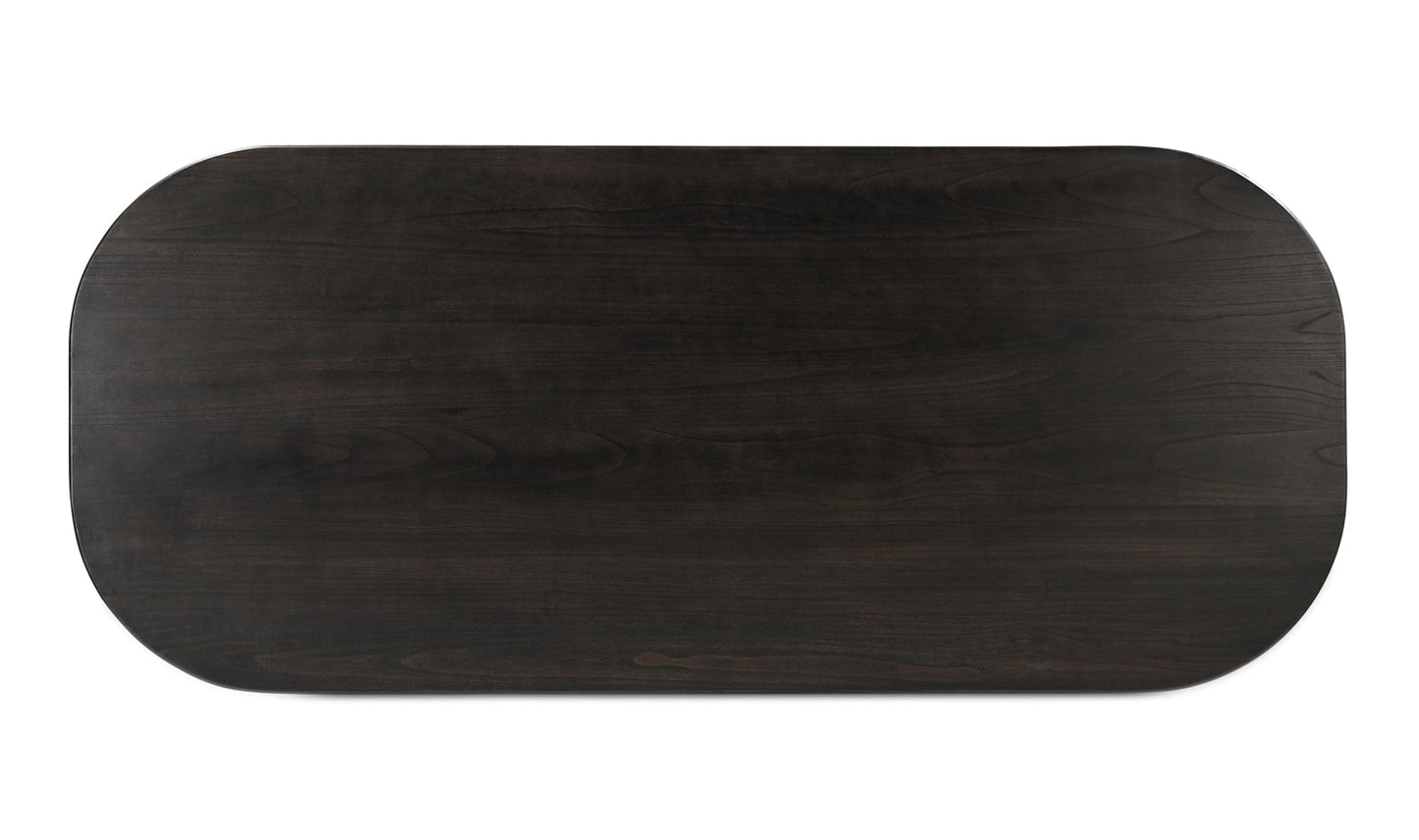 Moe's Home Collection Tables Glenn Oval Dining Table Dark Brown Glenn Oval Dining Table Dark Brown