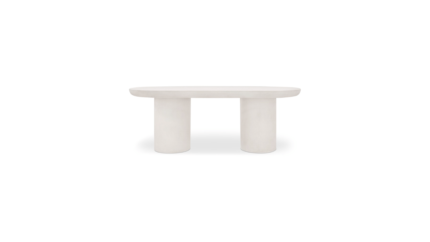 Moe's Home Collection Tables Rocca Oval Dining Table Cream Rocca Oval Dining Table Cream