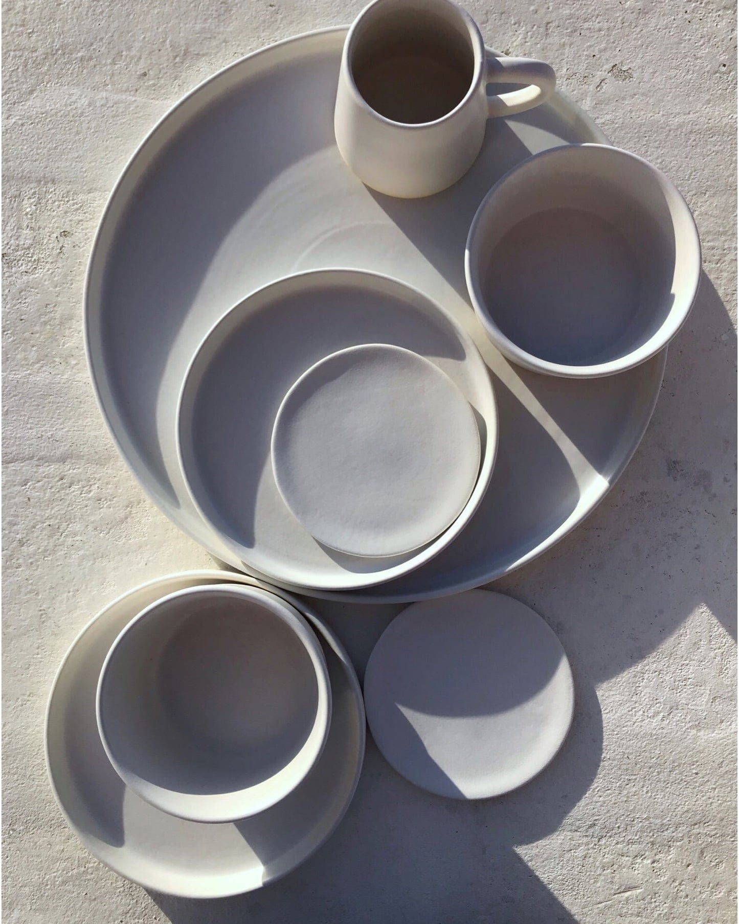 atacama home Tabletop Casa Cubista White Matte Tableware - Plates and Bowls