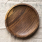 Ethical Trade Co Tabletop Salad Plate Hand-Carved Ukrainian Walnut Wood Dinner Plates