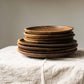 Ethical Trade Co Tabletop Hand-Carved Ukrainian Walnut Wood Dinner Plates