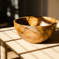 Ethical Trade Co Tabletop Large Hand-Carved Ukrainian Walnut Wood Fruit Bowl