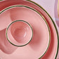 Ethical Trade Co Tabletop Powder Pink Handmade Ukrainian Porcelain Nesting Bowl Set
