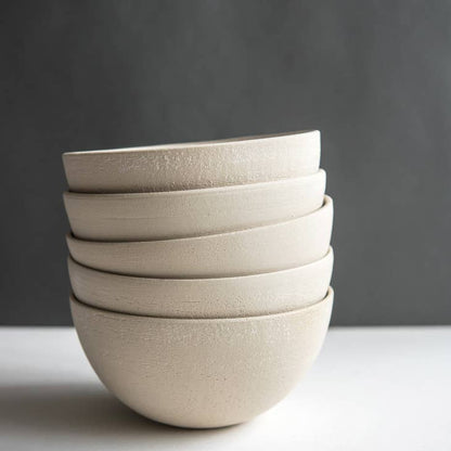 Ethical Trade Co Tabletop Everyday Bowl / Grey Handmade Ukrainian Stoneware Bowl