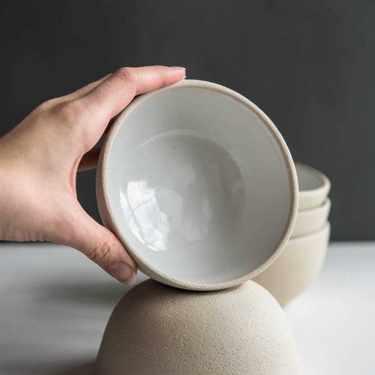 Ethical Trade Co Tabletop Mini Bowl / Grey Handmade Ukrainian Stoneware Bowl