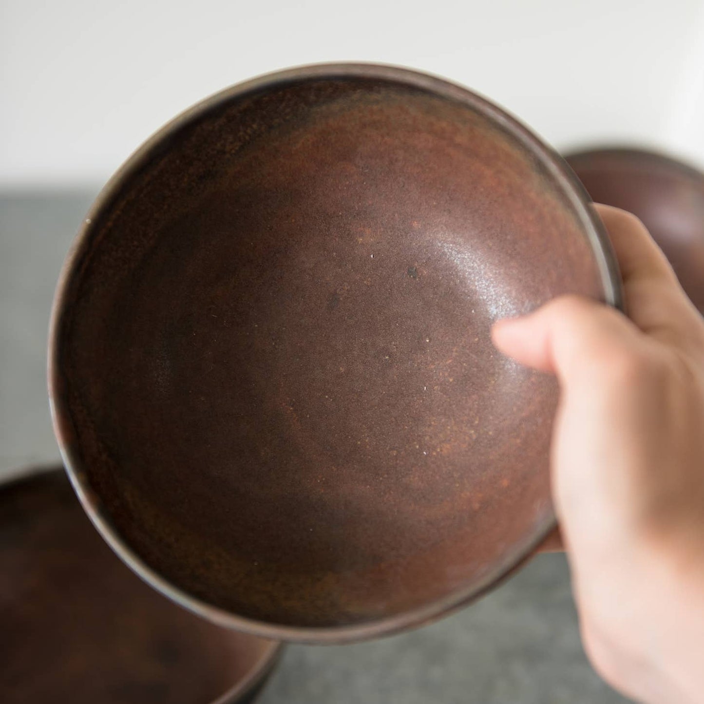 Ethical Trade Co Tabletop Everyday Bowl / Rust Handmade Ukrainian Stoneware Bowl
