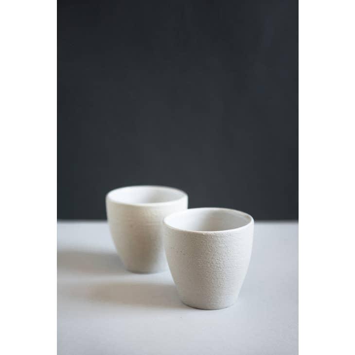 Ethical Trade Co Tabletop Espresso Cup / Grey Handmade Ukrainian Stoneware Coffee Cup