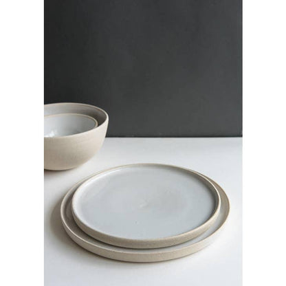 Ethical Trade Co Tabletop Dinner Plate / Grey Handmade Ukrainian Stoneware Dinner Plates