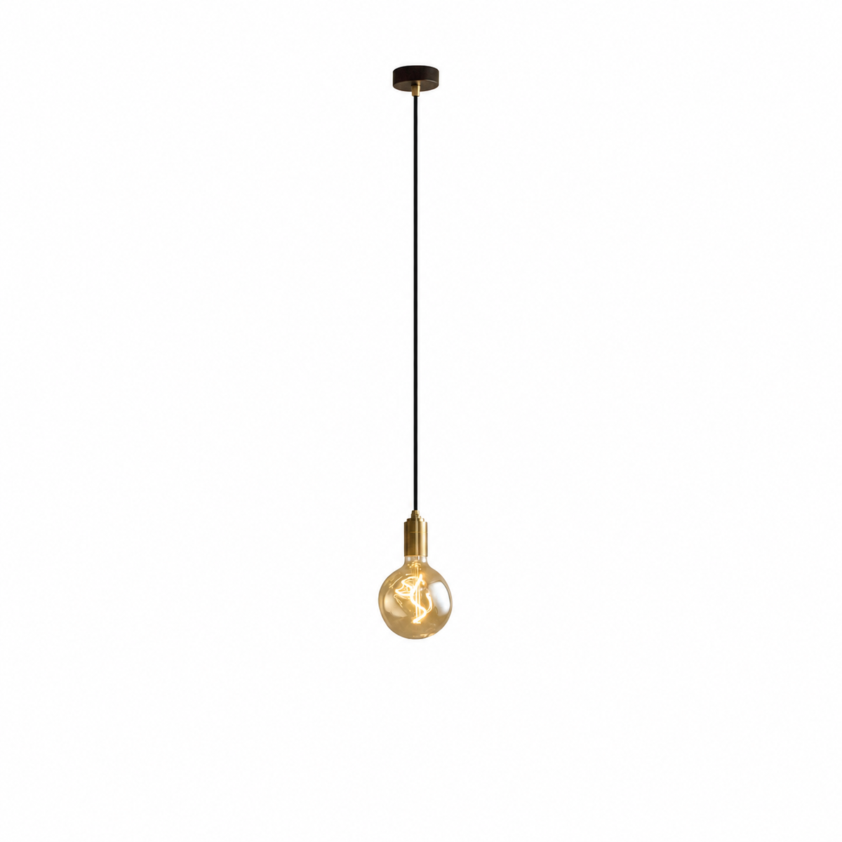Voronoi I Pendant Light in Brass on a white background