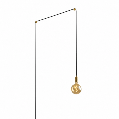Voronoi I Plug-In Pendant in Brass on a white background