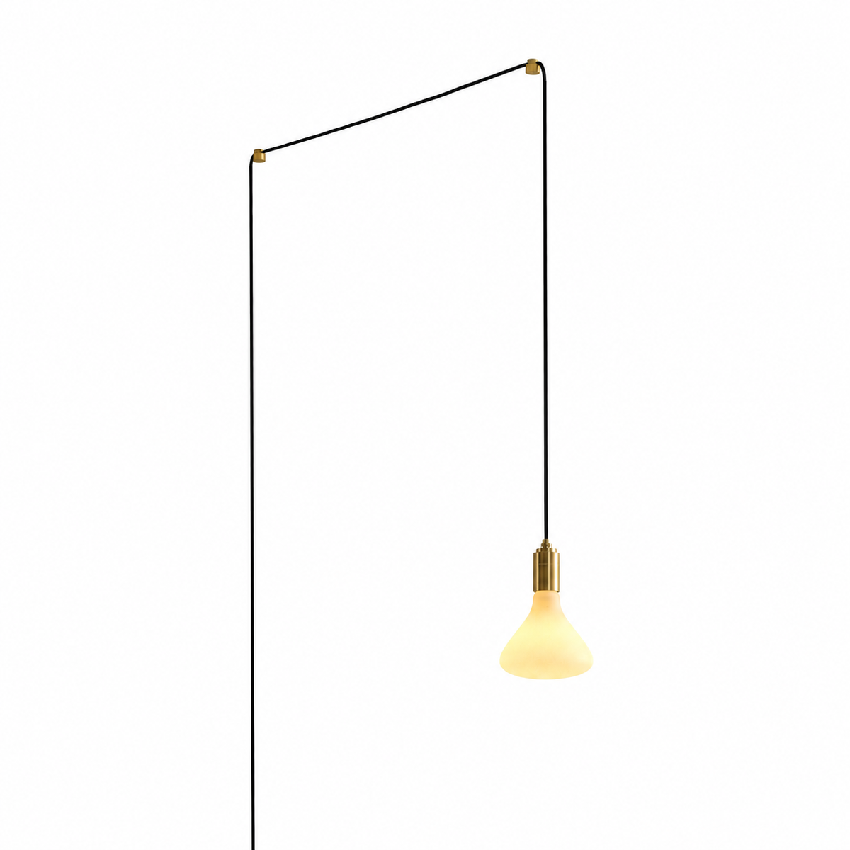 Noma Plug-In Pendant in Brass on a white background