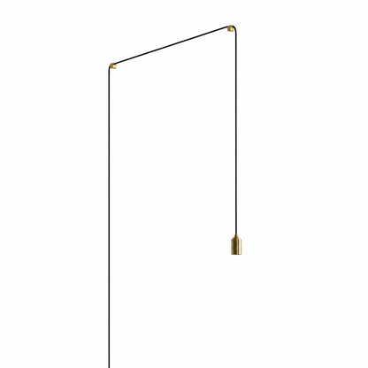 Plug-In Pendant in Brass on a white background