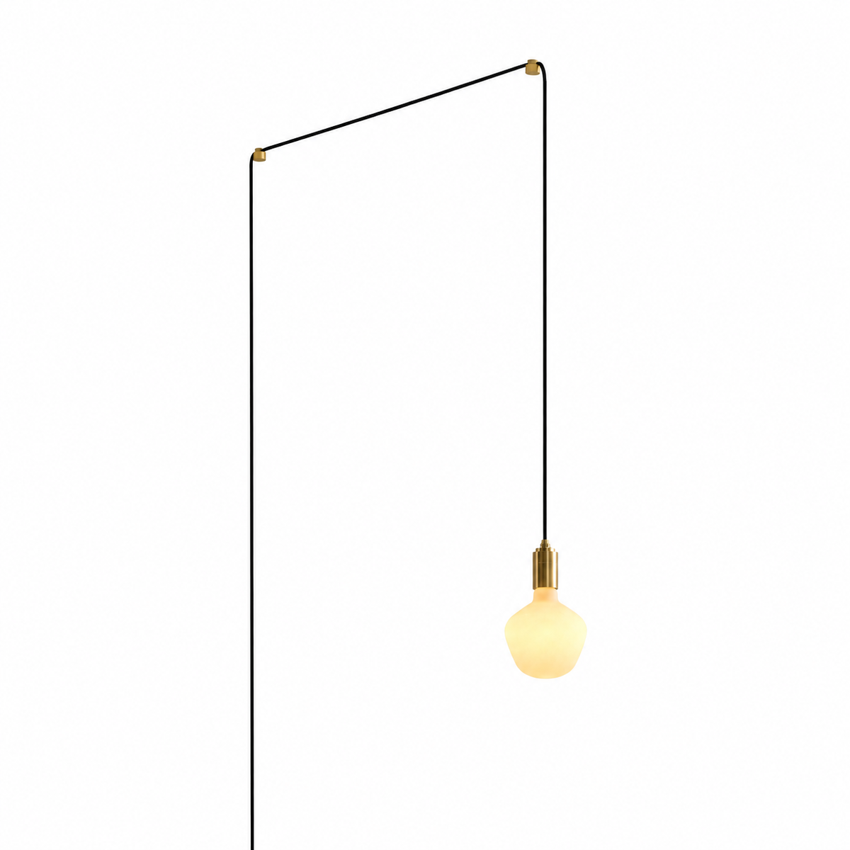 Enno Plug-In Pendant in Brass on a white background