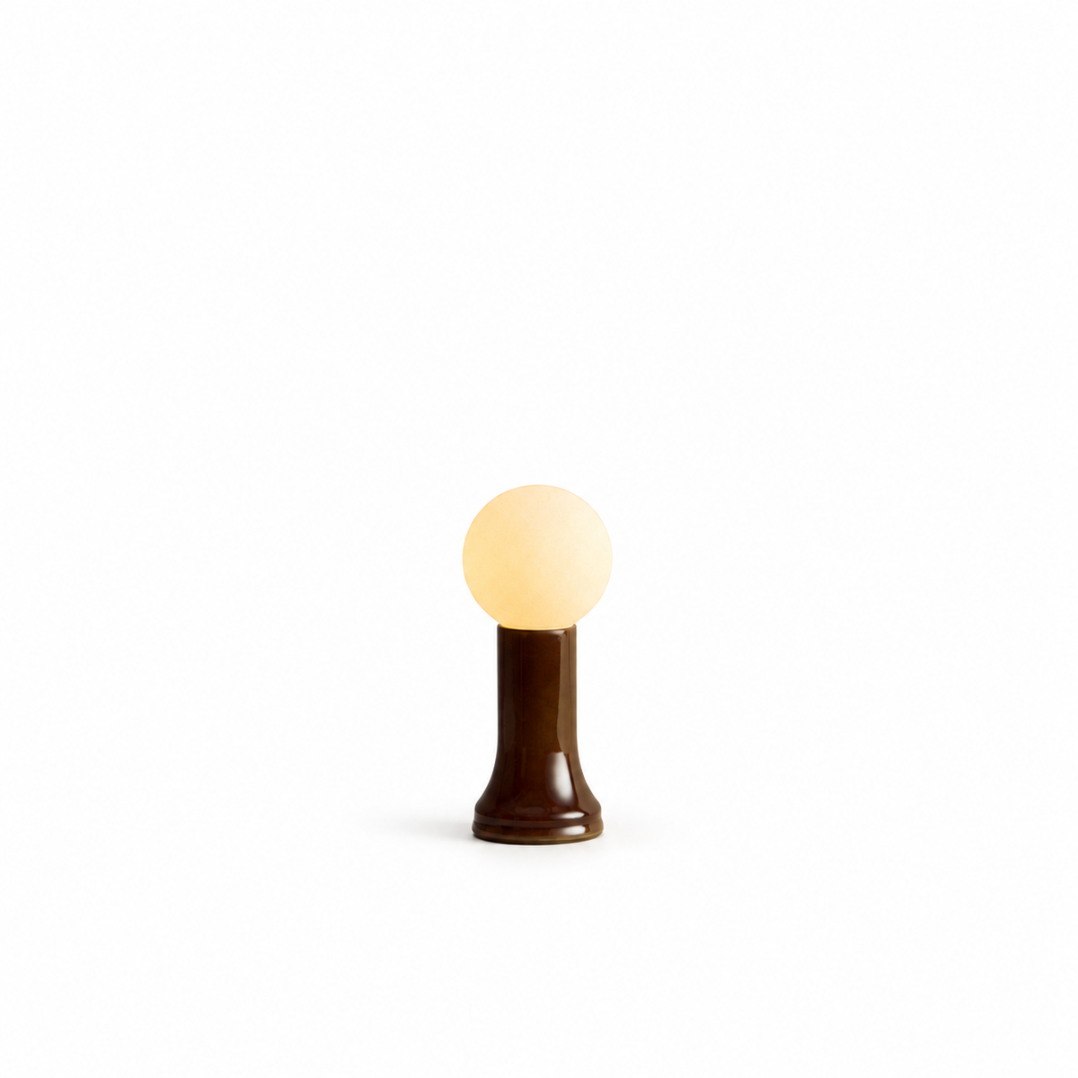 Shore Table Lamp in Bottle Brown on a white background