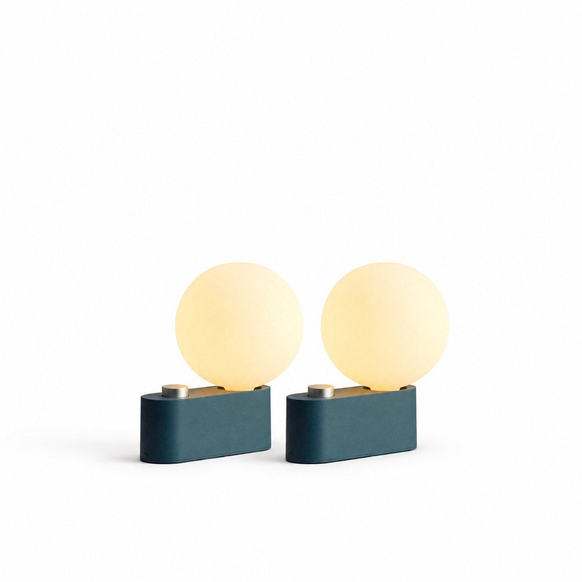 Alumina Multi-Use Lamp in Sapphire - Set of 2 on a white background