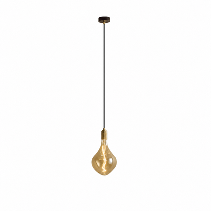 Voronoi II Pendant Light in Brass on a white background