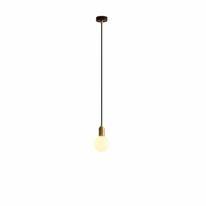 Porcelain II Pendant Light in Brass on a white background