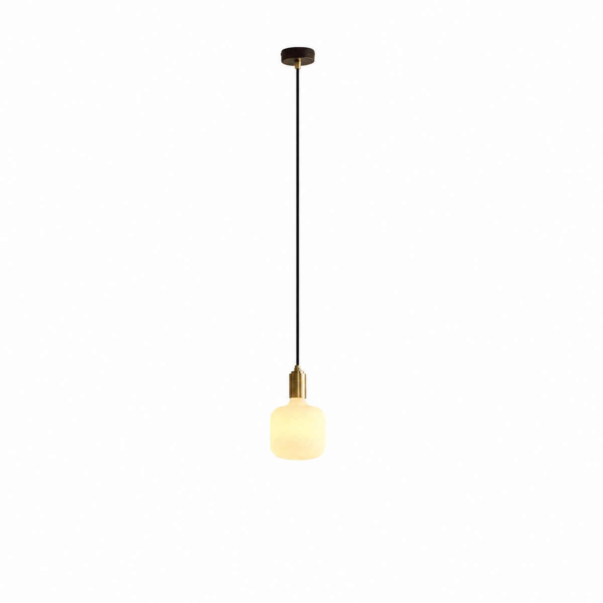 Oblo Pendant Light in Brass on a white background
