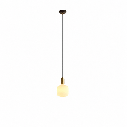 Oblo Pendant Light in Brass on a white background