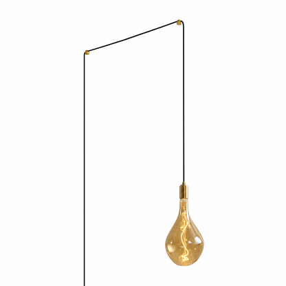 Voronoi III Plug-In Pendant in Brass on a white background