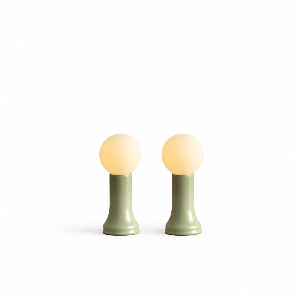 Shore Table Lamp in Sea Green - Set of 2 on a white background