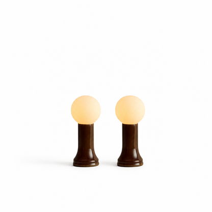 Shore Table Lamp in Bottle Brown - Set of 2 on a white background