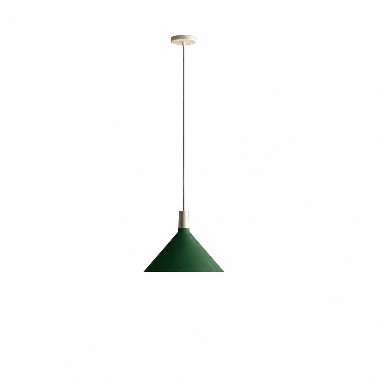 Bower Pendant Light Medium in Dark Green on a white background