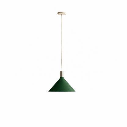 Bower Pendant Light Medium in Dark Green on a white background