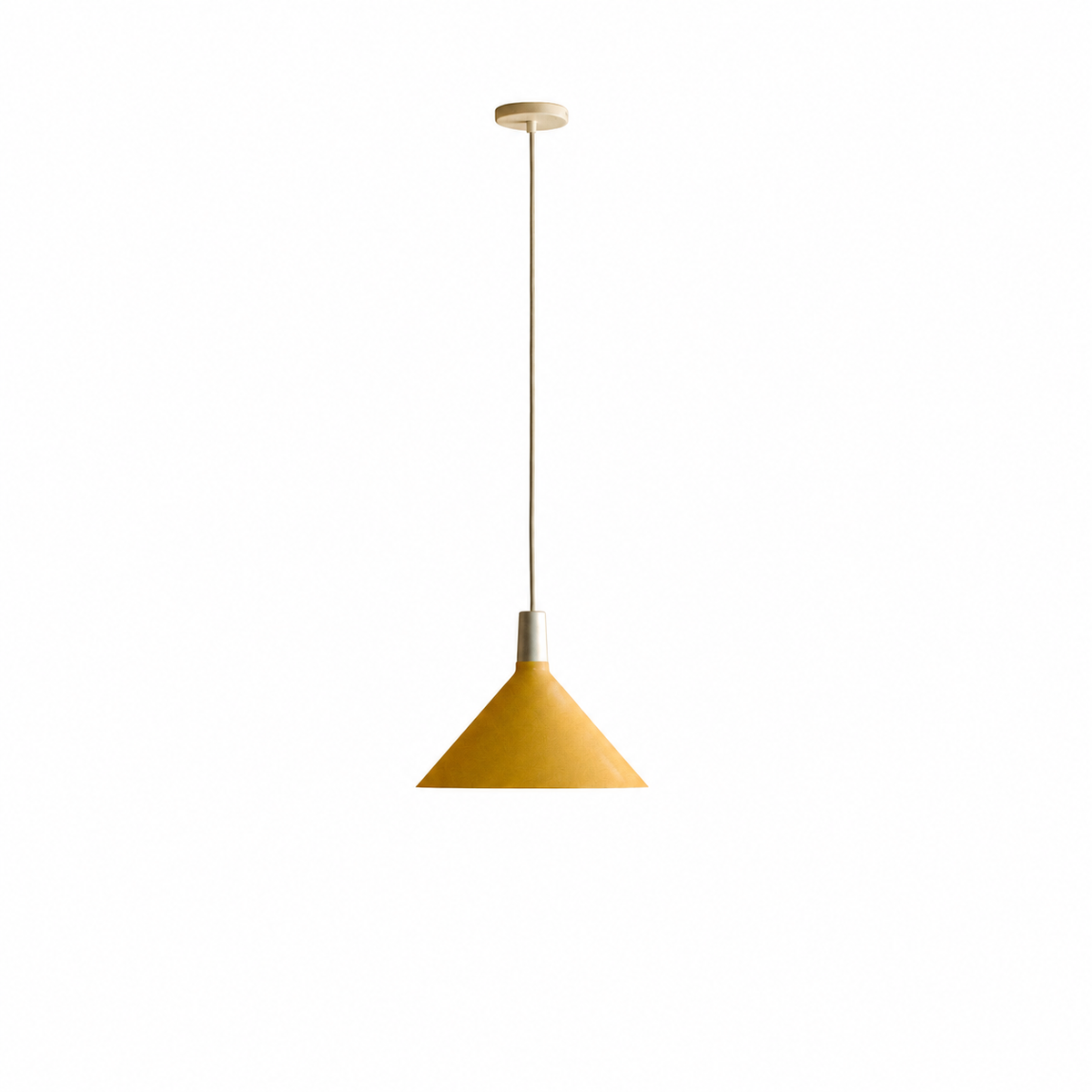 Bower Pendant Light Medium in Yellow on a white background