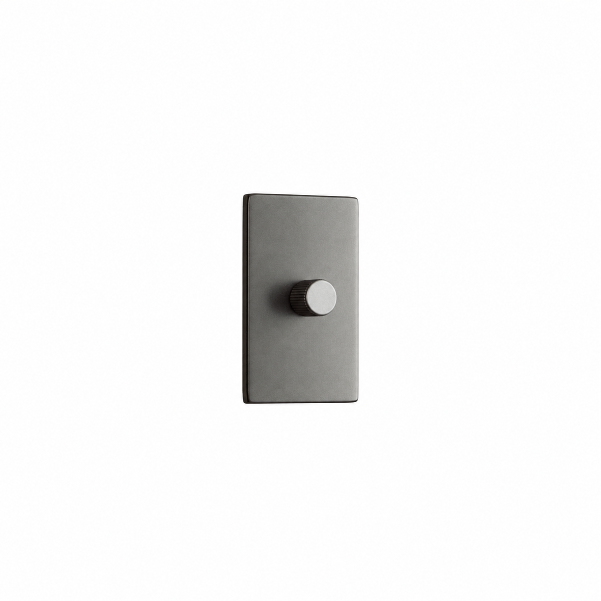 Single Rotary Wall Dimmer in Graphite on a white background