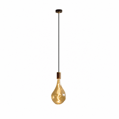Voronoi III Pendant Light in Walnut on a white background