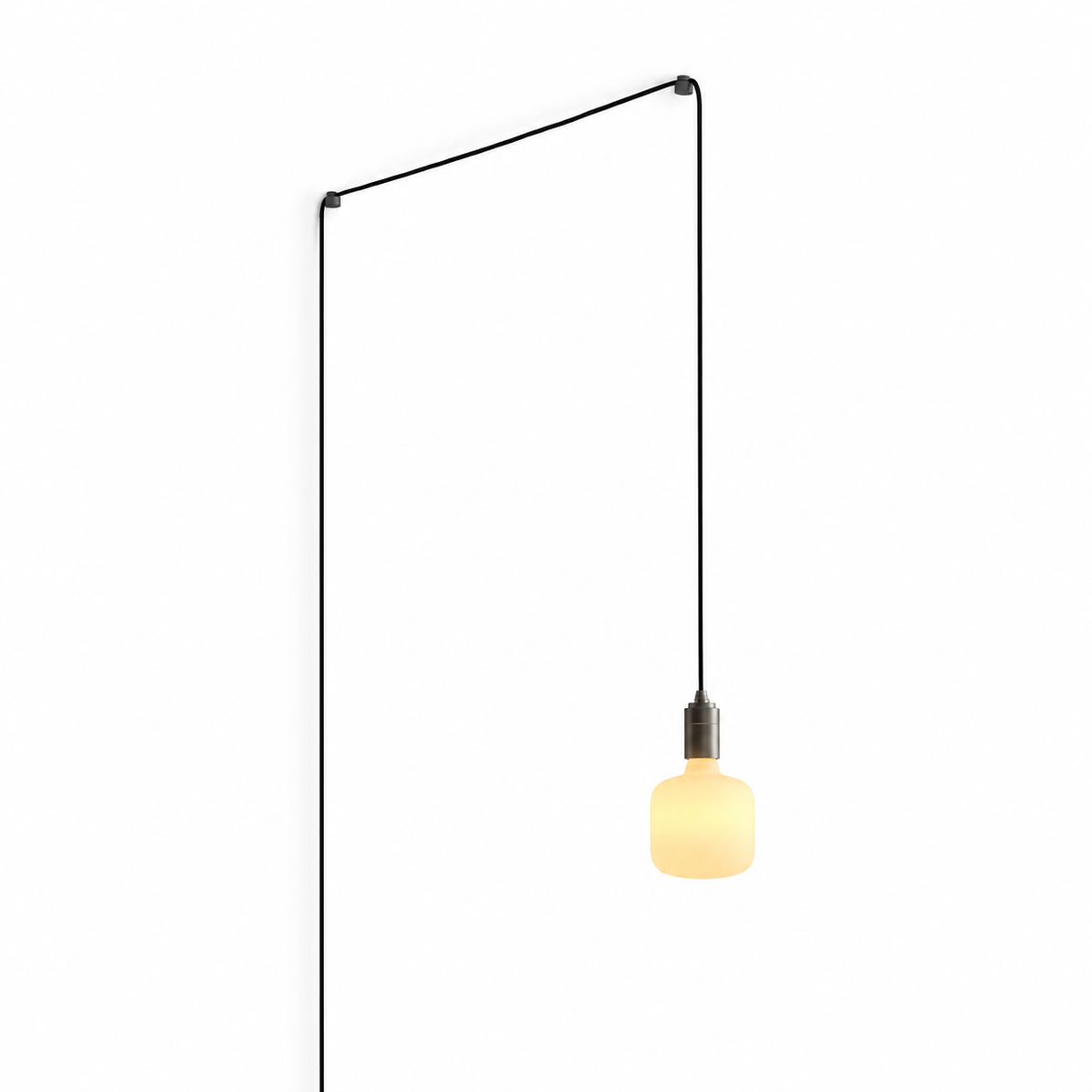 Oblo Plug-In Pendant in Graphite on a white background