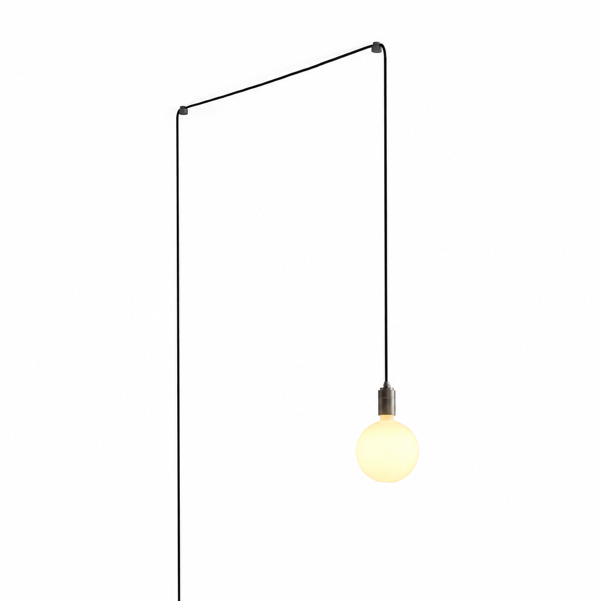 Sphere IV Plug-In Pendant in Graphite on a white background