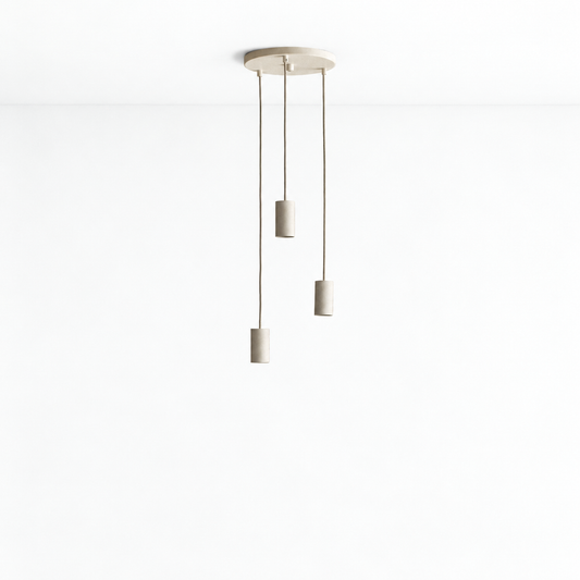 Alumina Triple Pendant on white background