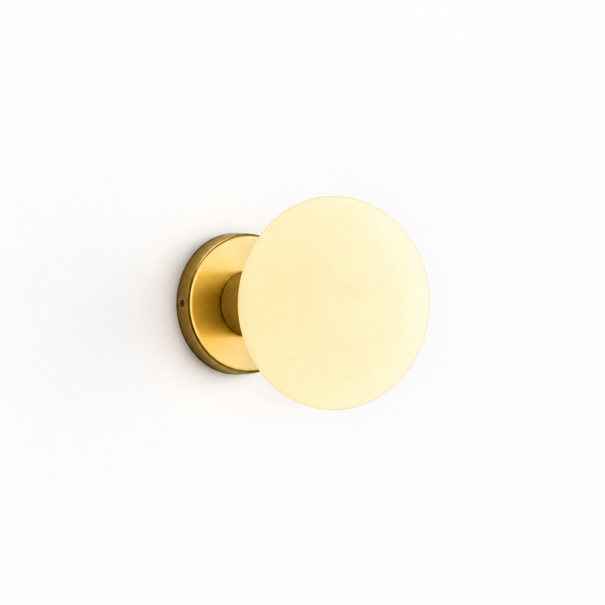 Lochan Wall Light in Brass + Oval on white background