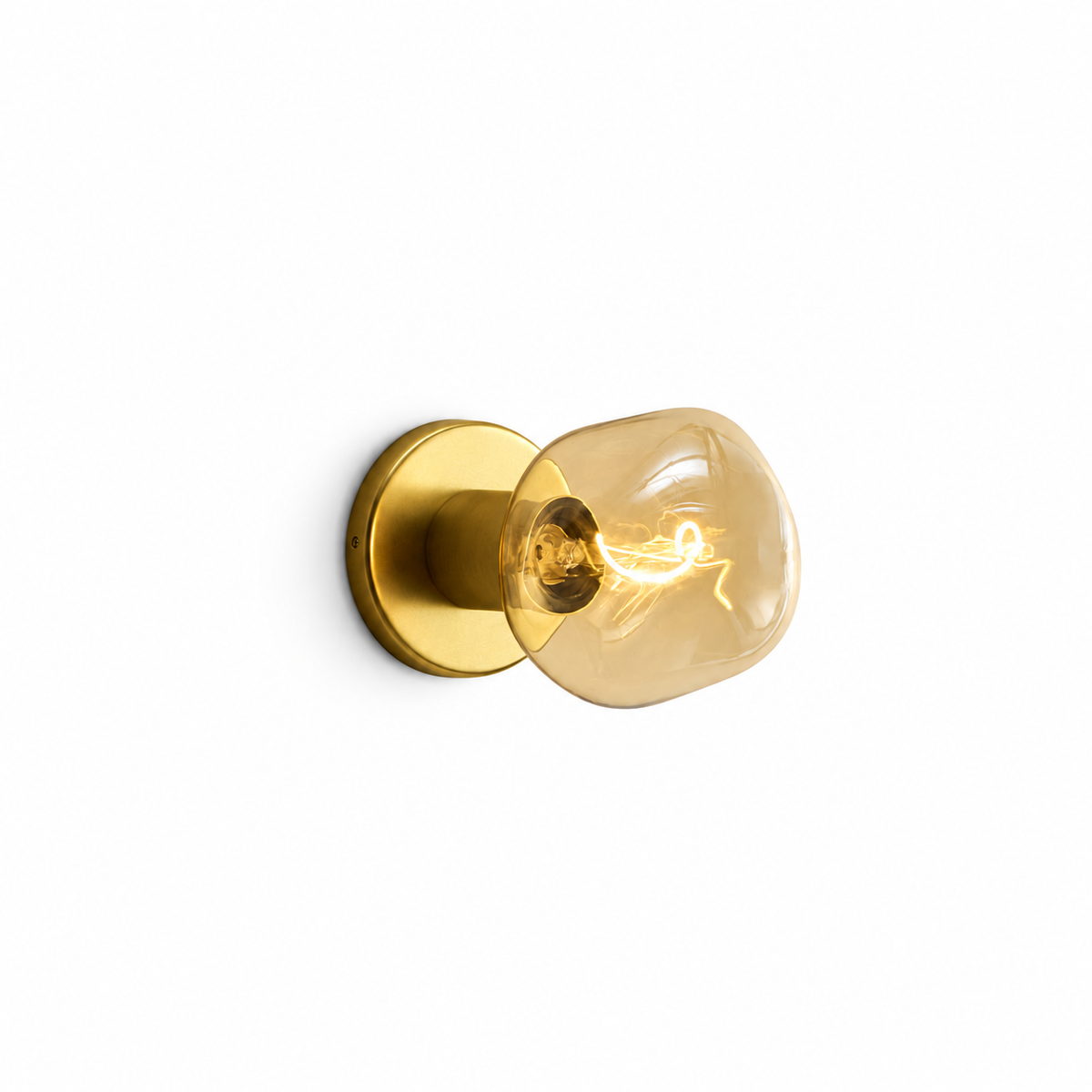 Lochan Wall Light in Brass + Voronoi I on white background